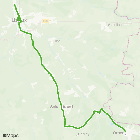 Astrobus Orbec - Saint-Cyr-du-Ronceray - Lisieux map