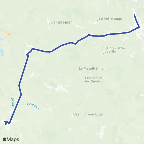 Astrobus St-Pierre - Crévecoeur-en-Auge - Lisieux map