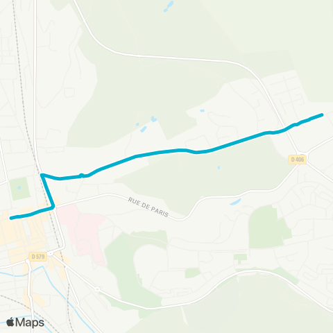 Astrobus Lisieux Clos St-Jacques - Lisieux Mitterrand map