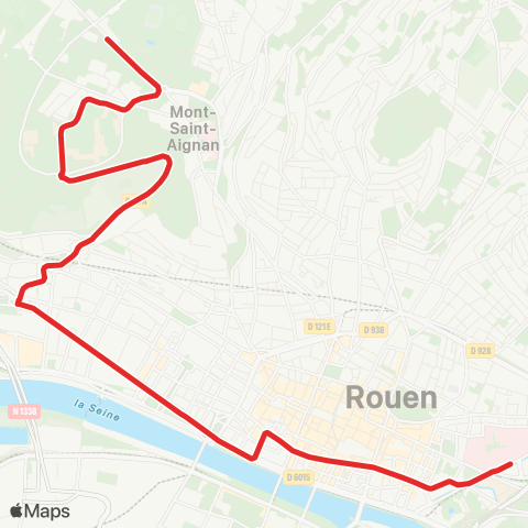 Astuce Mont aux Malades <> CHU Charles Nicolle map