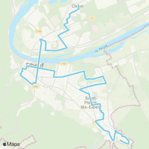 Astuce Mairie de Cléon <> Bosc Tard map