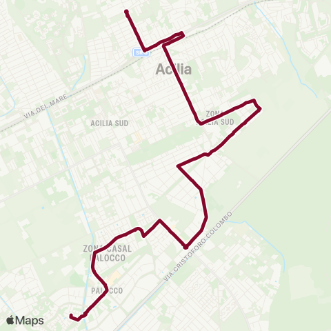 ATAC Linea 016 map