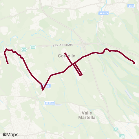 Roma TPL Linea 042 map