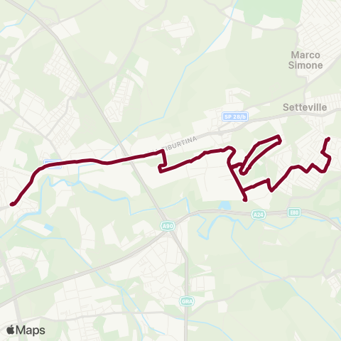 ATAC Linea 043 map