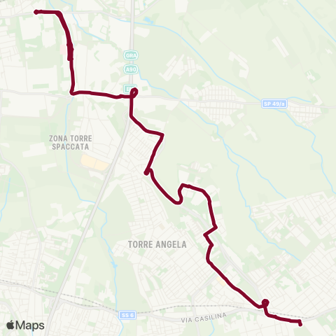 ATAC Linea 058f map