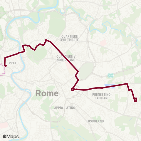 ATAC Linea 19bus map