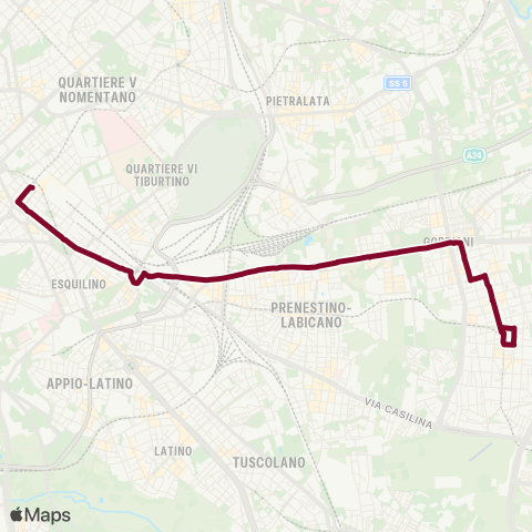 ATAC Linea 5bus map