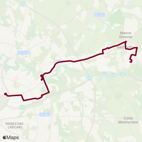 ATAC Linea N041 map