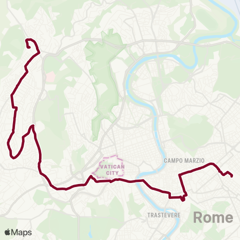 ATAC Linea N46 map