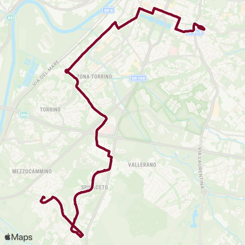 ATAC Linea N705 map