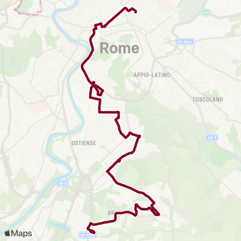 ATAC Linea N716 map