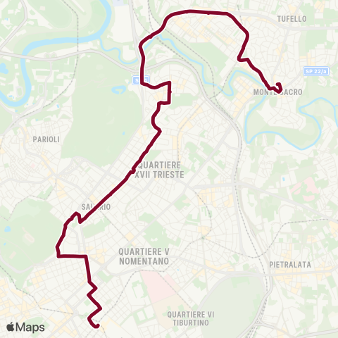 ATAC Linea N92 map