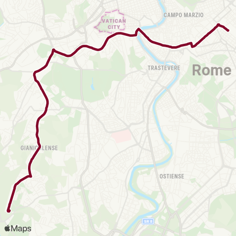 ATAC Linea N98 map