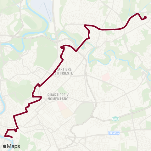 ATAC Linea 63 map