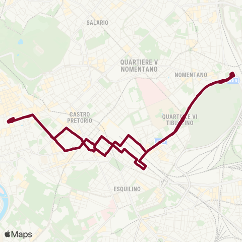 ATAC Linea 71 map