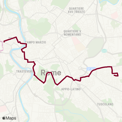 ATAC Linea 81 map