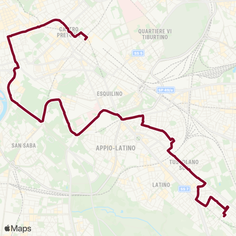 ATAC Linea 85 map