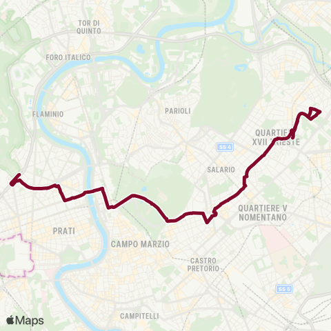 ATAC Linea 89 map