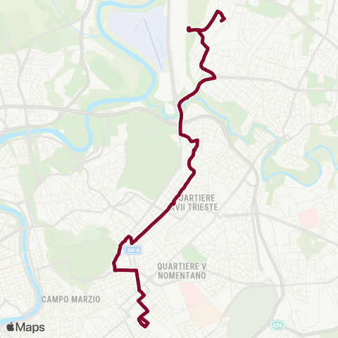 ATAC Linea 92 map