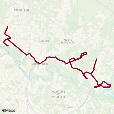 ATAC Linea 311 map