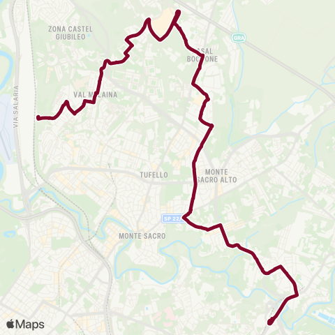 ATAC Linea 350 map