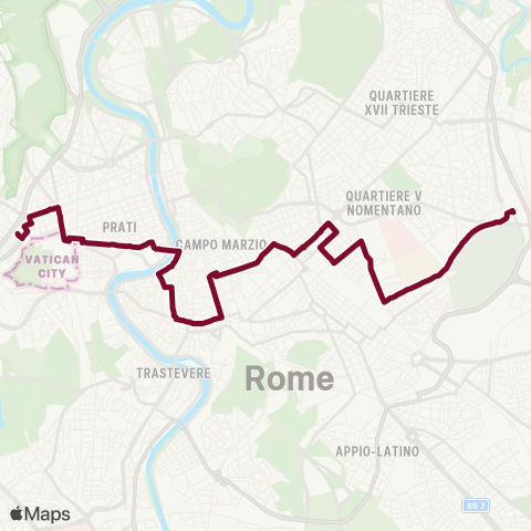 ATAC Linea 492 map