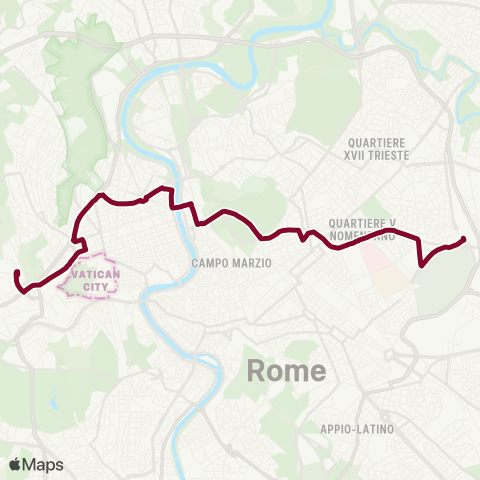 ATAC Linea 495 map