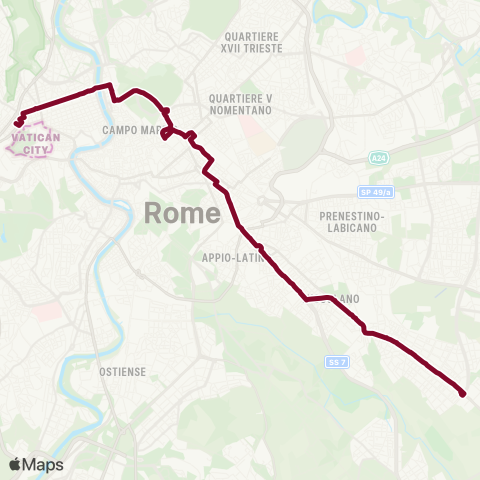 ATAC Linea 590 map