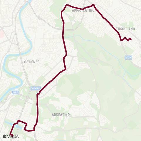 ATAC Linea 671 map