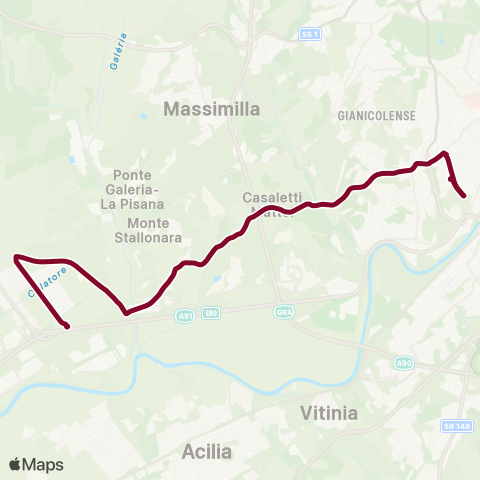 Roma TPL Linea 701 map