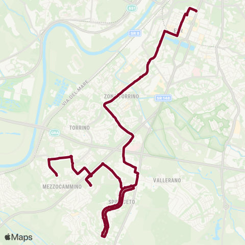 ATAC Linea 708 map