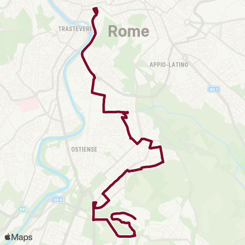 ATAC Linea 716 map