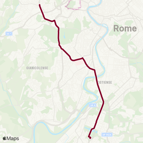 ATAC Linea 791 map