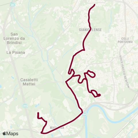 ATAC Linea 889 map