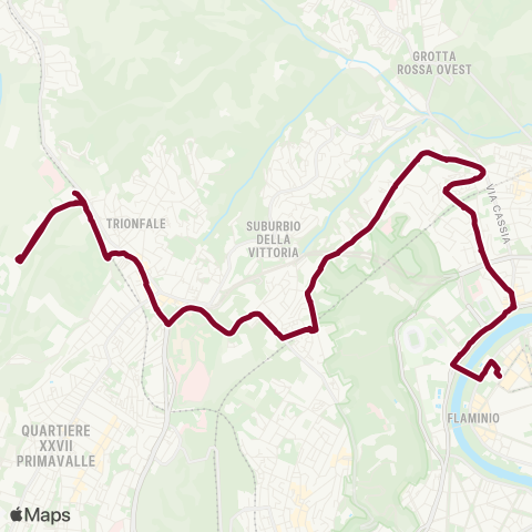 ATAC Linea 911 map