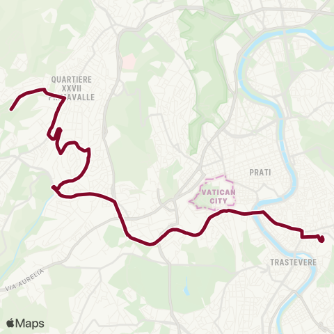 ATAC Linea 916 map