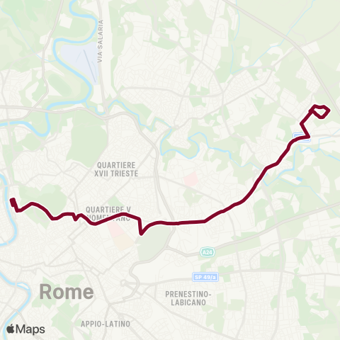 ATAC Linea 120f map