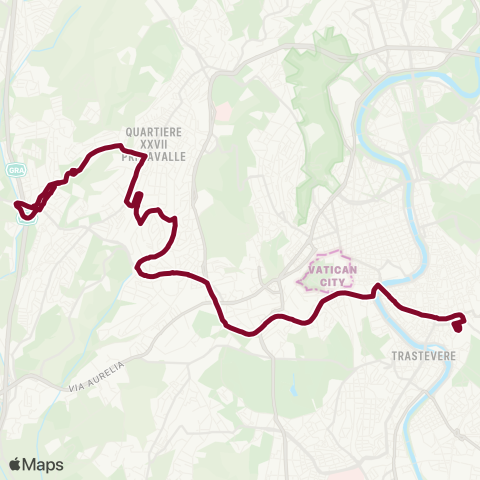 ATAC Linea 916f map