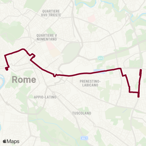 ATAC Linea N5 map