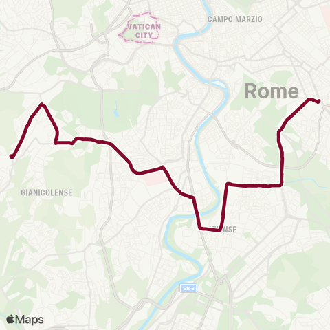 ATAC Linea 792 map