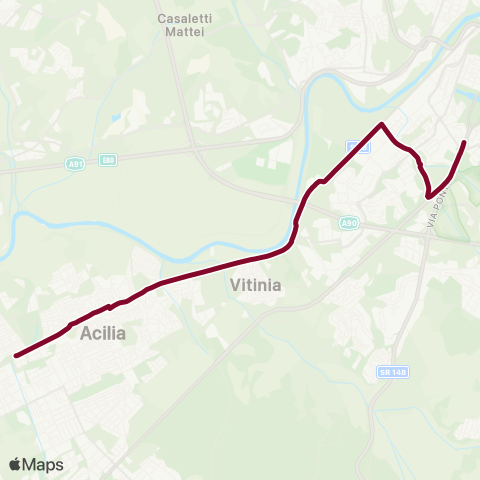 ATAC Linea C10 map