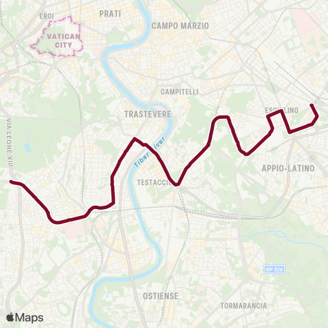 ATAC Linea 8bus map