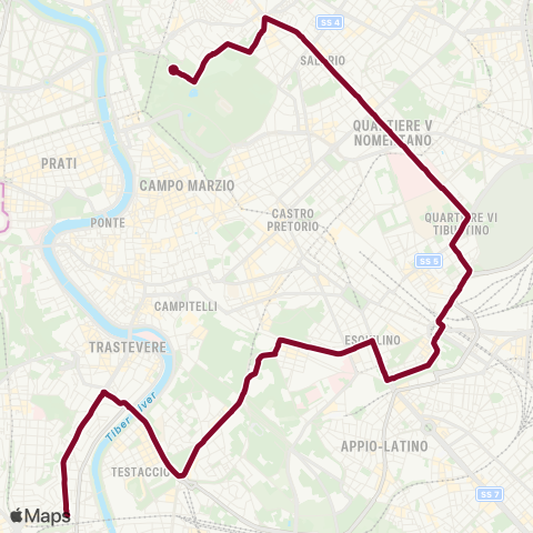 ATAC Linea 3bus map