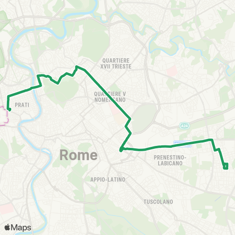 ATAC Risorgimento San Pietro - Gerani map