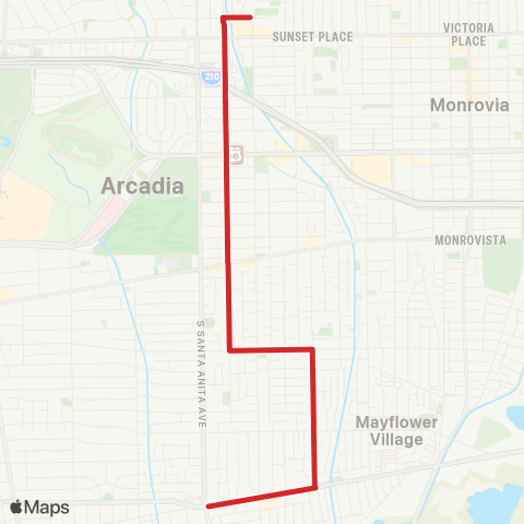 Arcadia Transit Red Route map