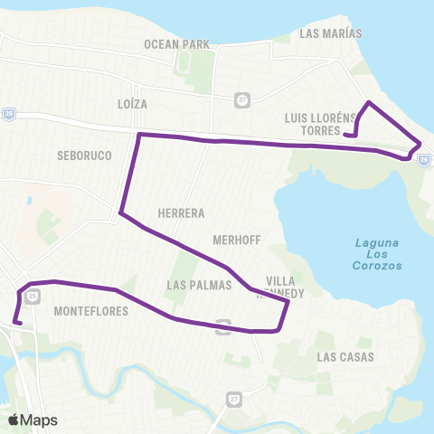 Autoridad de Transporte Integrado TU Sagrado Corazón - Lloréns Torres map