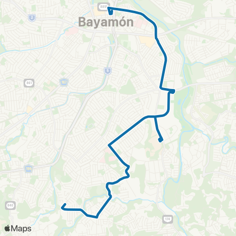 Autoridad de Transporte Integrado TU Bayamón - Santa Juanita map