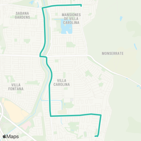 Autoridad de Transporte Integrado Carolina - Villa Carolina map