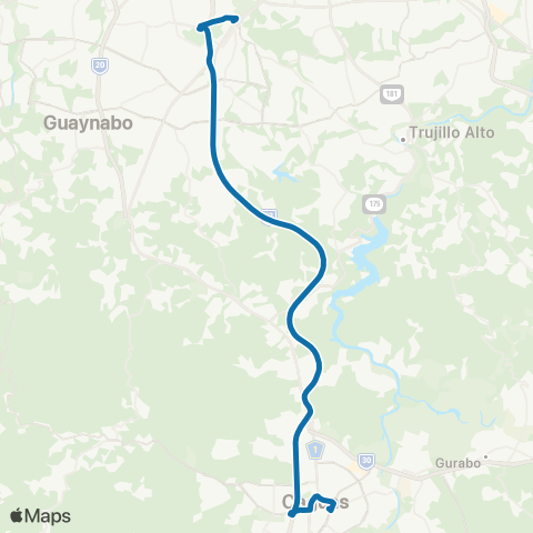 Autoridad de Transporte Integrado TU Cupey - Terminal Caguas map