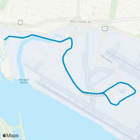 AirTrain JFK Airport Terminals Loop map